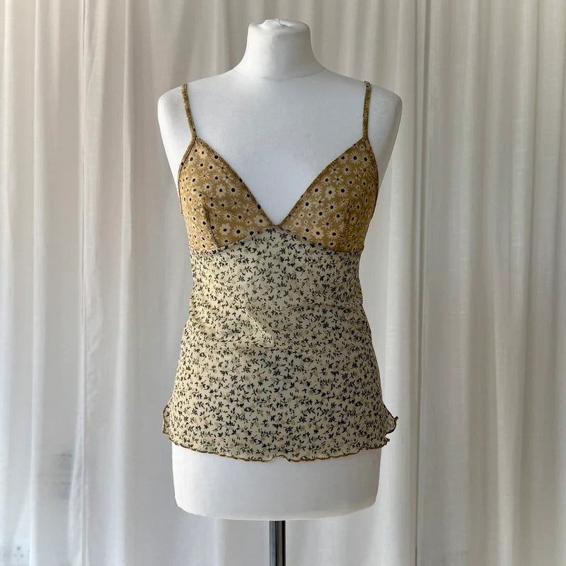 Intimissimi Floral Mesh Cami Top