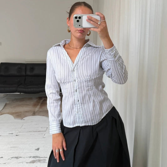 90s Fitted Pinstripe Shirt