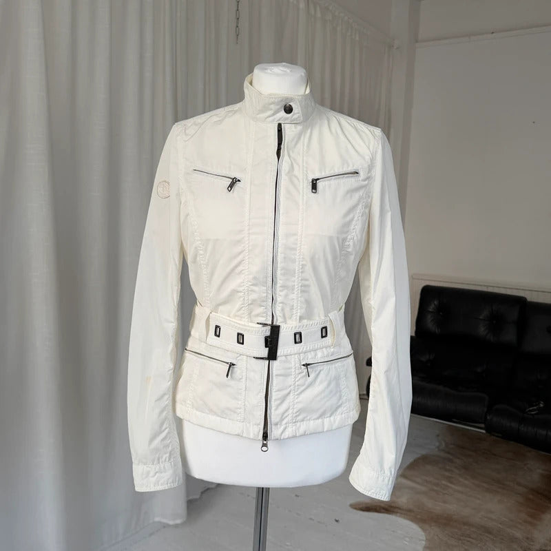 White Belted Utility Jacket