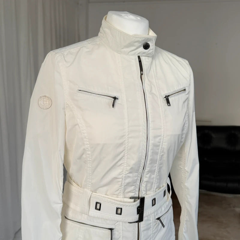 White Belted Utility Jacket