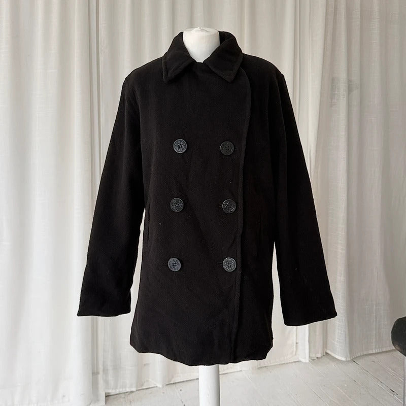Pure Merino Wool Double Breasted Peacoat