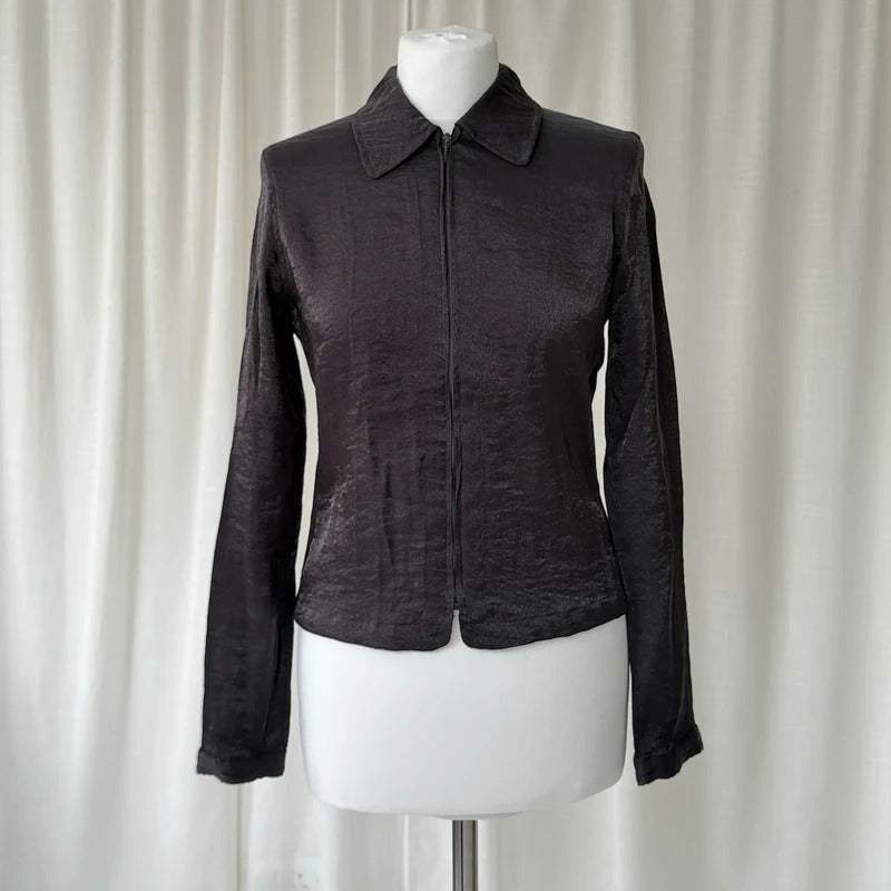 Black Esprit Zip Shirt Jacket