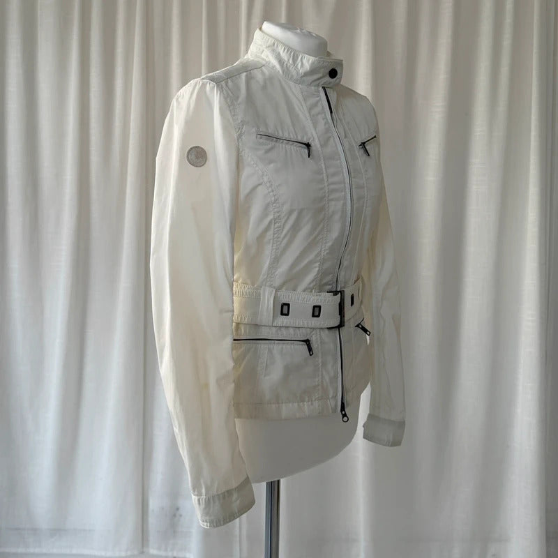 White Belted Utility Jacket