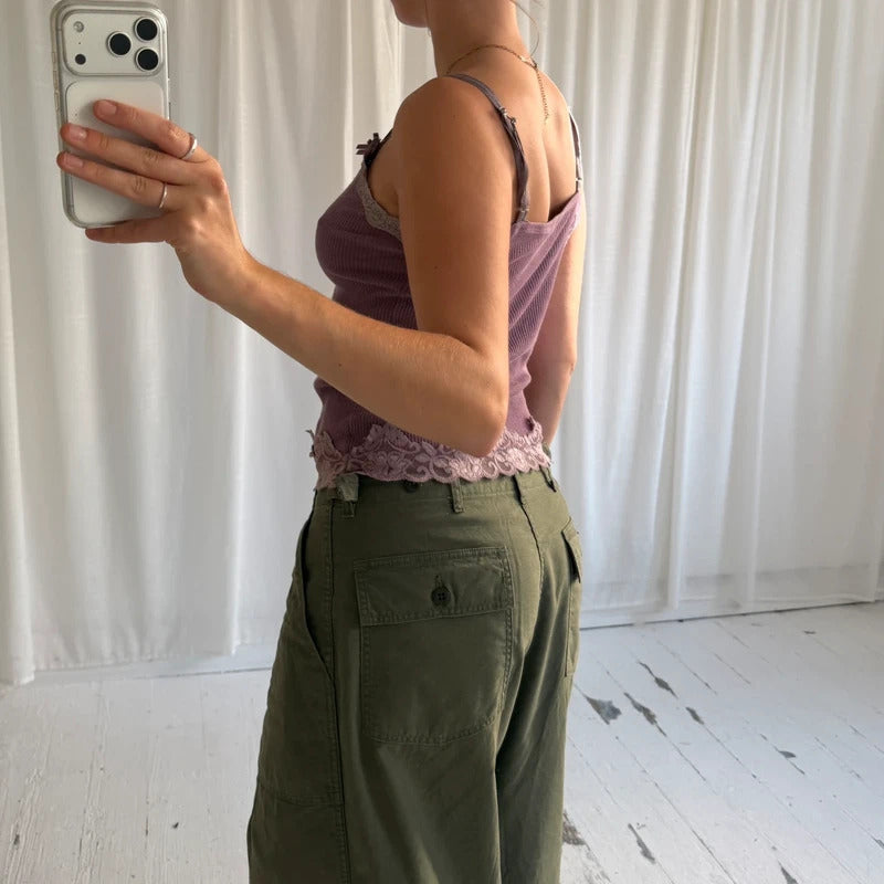 Italian Vintage Purple Lace Cami Top