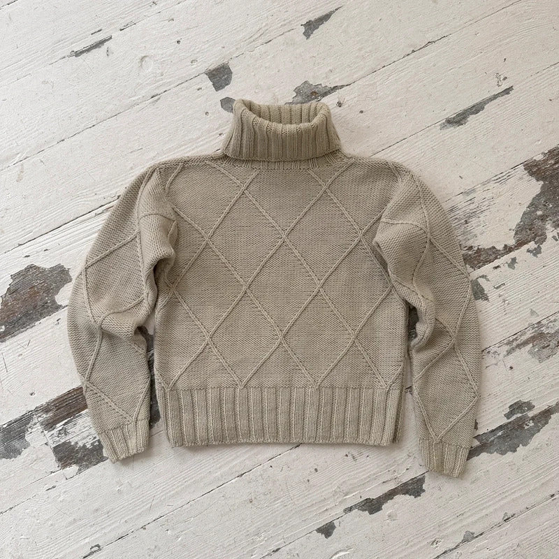 Cream Knit Rollneck Jumper