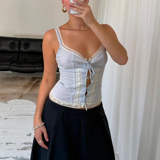 Intimissimi Lace-Up Corset Top
