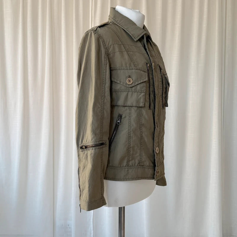 Aspesi Khaki Utility Cargo Jacket