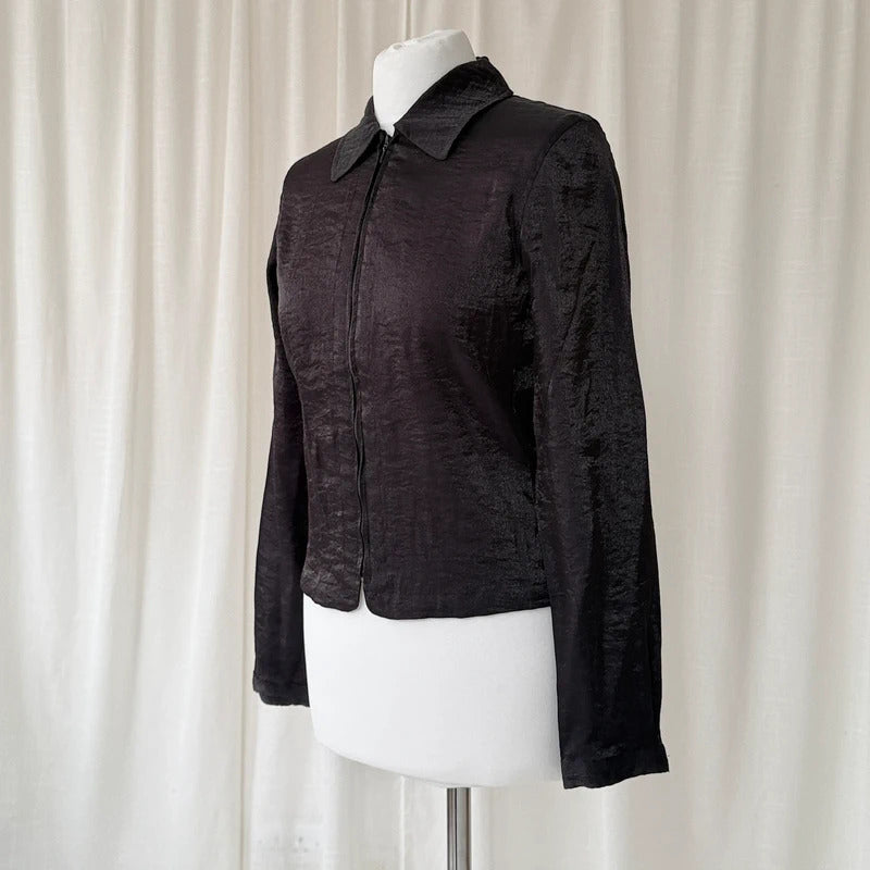 Black Esprit Zip Shirt Jacket