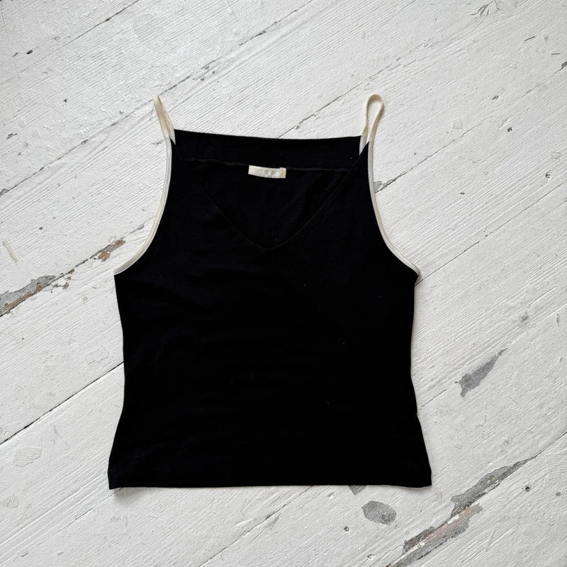 90s Contrast Trim Vest Top