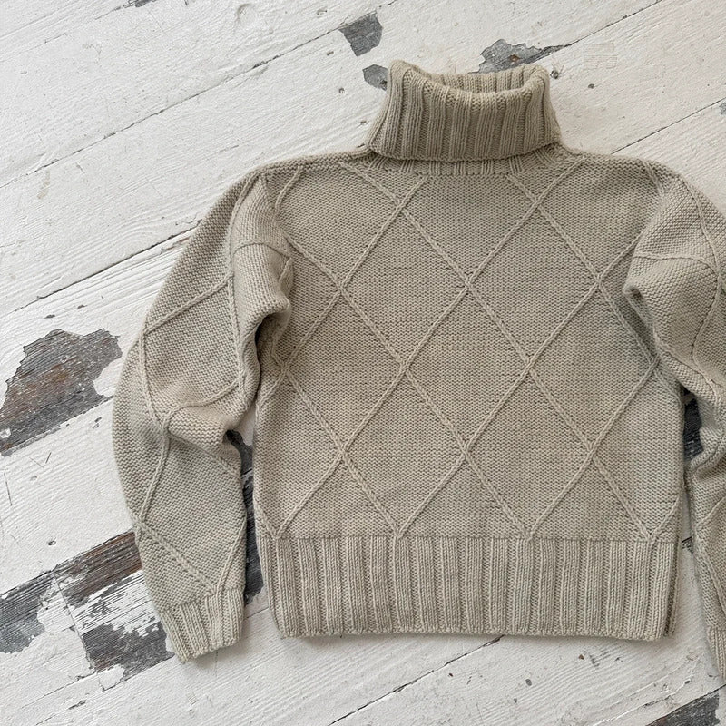 Cream Knit Rollneck Jumper