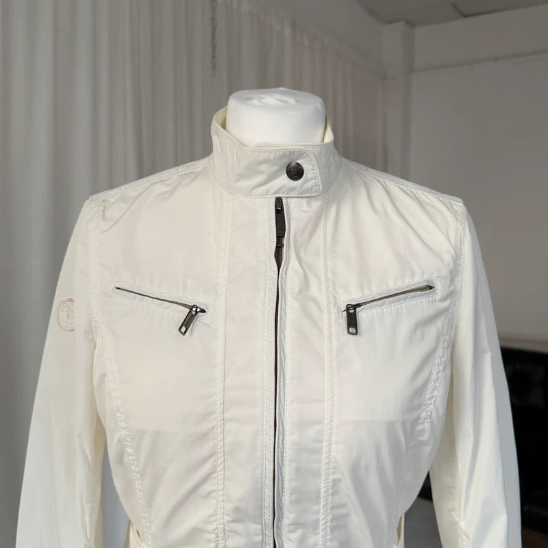 White Belted Utility Jacket